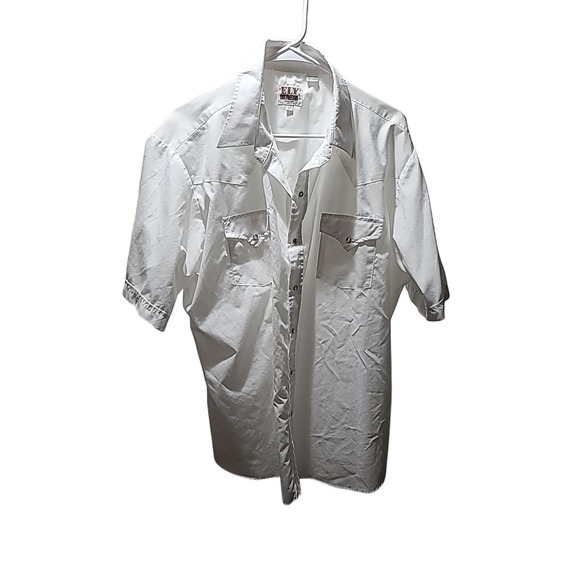 Vintage Ely‎ Cattleman Short Sleeve Shirt Men's 17 1/2 XL - Picture 1 of 2